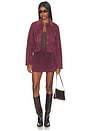 view 5 of 5 CHAQUETA SUEDE in Wine O'clock