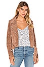 view 1 of 6 CHAQUETA MOTO ANTE in Coffee Bean
