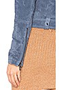 view 6 of 6 Suede Moto Jacket in Slate Blue
