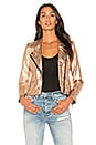 view 1 of 4 Metallic Moto Jacket in Rose Gold