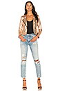 view 4 of 4 Metallic Moto Jacket in Rose Gold