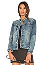 view 1 of 4 Collarless Denim Jacket in Moon River