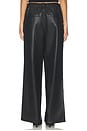 view 4 of 6 Faux Leather Wide Leg Pant in Aces High