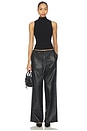view 5 of 6 Faux Leather Wide Leg Pant in Aces High