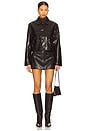view 5 of 6 Faux Leather Mini Skirt in Inner Drive