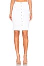 view 1 of 3 Button Front Pencil Skirt in White Broney
