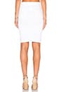 view 3 of 3 Button Front Pencil Skirt in White Broney