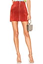 view 1 of 4 Zipper Suede Mini Skirt in Redwood