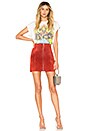 view 4 of 4 Zipper Suede Mini Skirt in Redwood