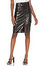 view 1 of 4 Faux Leather Midi Skirt in Lonestar
