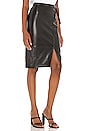 view 2 of 4 Faux Leather Midi Skirt in Lonestar
