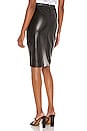 view 3 of 4 Faux Leather Midi Skirt in Lonestar
