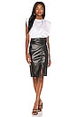 view 4 of 4 Faux Leather Midi Skirt in Lonestar