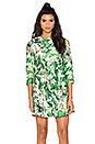 view 1 of 4 Long Sleeve Print Dress in Green