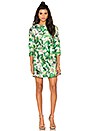 view 4 of 4 Long Sleeve Print Dress in Green