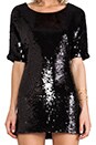 view 5 of 6 Sequins Shift Dress in Black