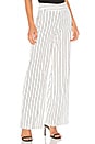 view 1 of 4 Striped Wide Leg Pant in White & Black