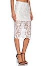 view 2 of 4 Lace Pencil Skirt in White