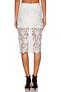 view 3 of 4 Lace Pencil Skirt in White