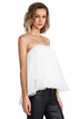view 2 of 5 Strapless Ruffle Top in White