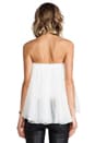 view 3 of 5 Strapless Ruffle Top in White