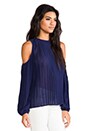 view 2 of 4 Cut Out Blouse in Navy