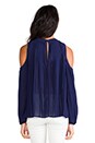 view 3 of 4 Cut Out Blouse in Navy