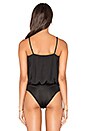 view 4 of 5 Deep V Neck Sleeveless Bodysuit in Black