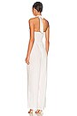 view 3 of 3 Smocked Halter Jumpsuit in White