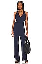 view 1 of 3 Low Back Halter Jumpsuit in Soft Indigo