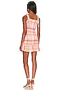 view 3 of 3 Smocked Tie Shoulder Mini Dress in Summer Sunset Plaid