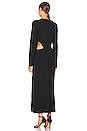 view 3 of 3 Long Sleeve Twist Midi Dress in Black