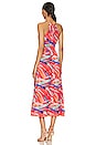 view 3 of 3 Sleeveless Elastic Waist Midi Dress in Paradiso Print