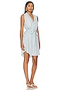 view 2 of 4 Sleeveless Pleat Front Dress in Stripe Ombre Wash