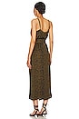 view 3 of 3 V Neck Midi Dress in Olive Snake