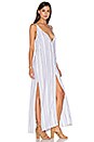 view 3 of 4 Button Front Maxi Dress in Navy & White Stripe