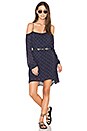 view 2 of 3 Cold Shoulder Swing Dress in True Navy