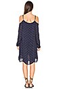 view 3 of 3 Cold Shoulder Swing Dress in True Navy