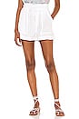 view 1 of 4 Roll Hem Ruffle Waist Short in White