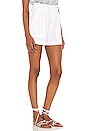 view 2 of 4 Roll Hem Ruffle Waist Short in White