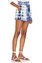 view 2 of 4 Ruffle High Waist Short in Indigo Tie Dye