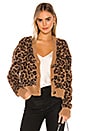 view 1 of 5 Sweater Cardigan in Golden Leopard