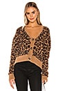 view 2 of 5 Sweater Cardigan in Golden Leopard