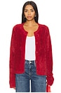 view 1 of 4 Crew Neck Cardigan in Ruby Red