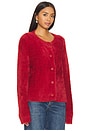 view 2 of 4 Crew Neck Cardigan in Ruby Red