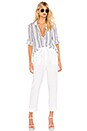 view 4 of 4 Ruffle High Waisted Trouser in White