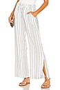 view 1 of 4 Side Slit Wide Leg Pant in Soft Olive