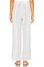 view 3 of 4 Side Slit Wide Leg Pant in Soft Olive