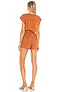 view 3 of 3 Cap Sleeve Romper in Rich Sienna