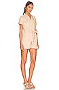 view 2 of 3 Button Front Romper in Warm Sand